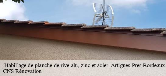  Habillage de planche de rive alu, zinc et acier   33370