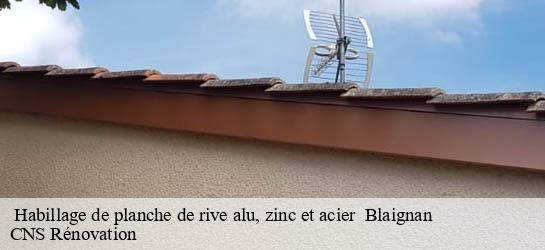  Habillage de planche de rive alu, zinc et acier   33340