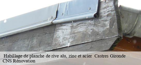  Habillage de planche de rive alu, zinc et acier   33640
