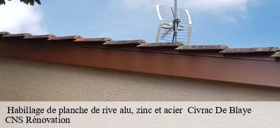  Habillage de planche de rive alu, zinc et acier   33920