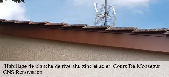  Habillage de planche de rive alu, zinc et acier   33580