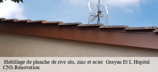  Habillage de planche de rive alu, zinc et acier   33590