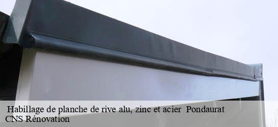  Habillage de planche de rive alu, zinc et acier   33190