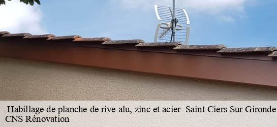  Habillage de planche de rive alu, zinc et acier   33820