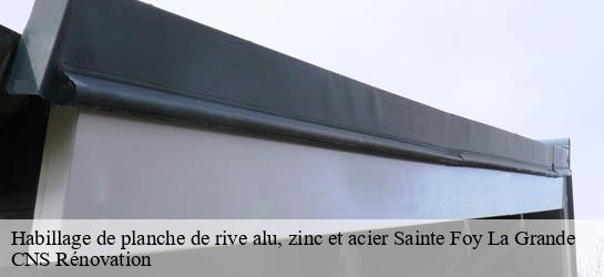 Habillage de planche de rive alu, zinc et acier 33220