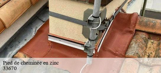 Pied de cheminée en zinc  33670