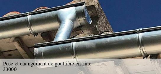 Pose et changement de gouttière en zinc  33000