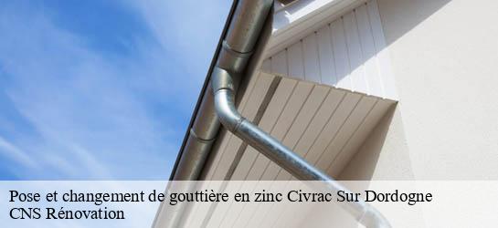 Pose et changement de gouttière en zinc  33350