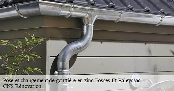 Pose et changement de gouttière en zinc  fosses-et-baleyssac-33190 CNS Rénovation