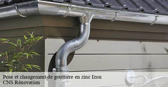 Pose et changement de gouttière en zinc  izon-33450 CNS Rénovation