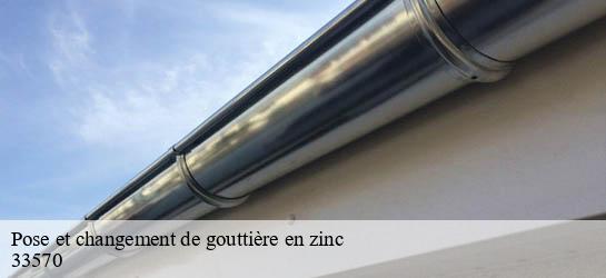 Pose et changement de gouttière en zinc  33570