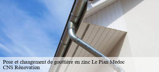 Pose et changement de gouttière en zinc  33290