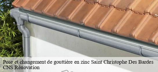 Pose et changement de gouttière en zinc  33330