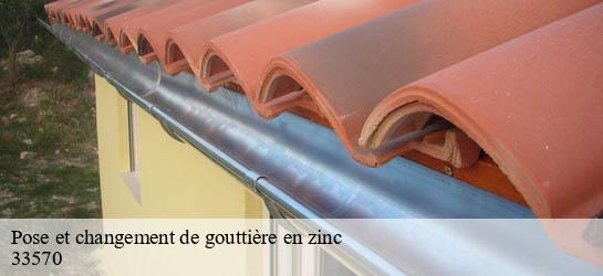 Pose et changement de gouttière en zinc  33570