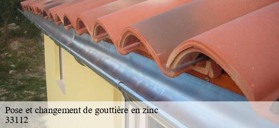 Pose et changement de gouttière en zinc  33112