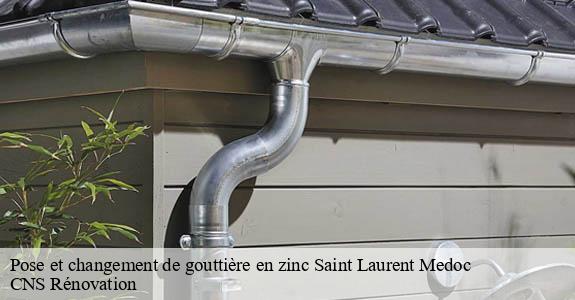 Pose et changement de gouttière en zinc  saint-laurent-medoc-33112 CNS Rénovation