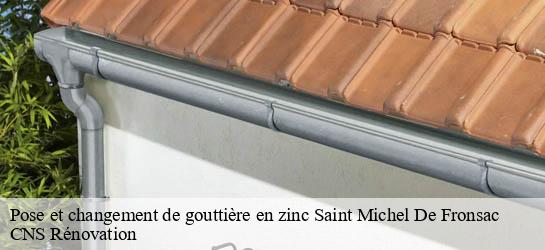 Pose et changement de gouttière en zinc  33126