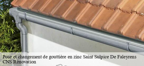 Pose et changement de gouttière en zinc  33330