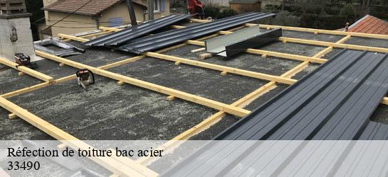 Réfection de toiture bac acier  33490