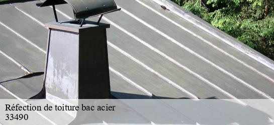 Réfection de toiture bac acier  33490