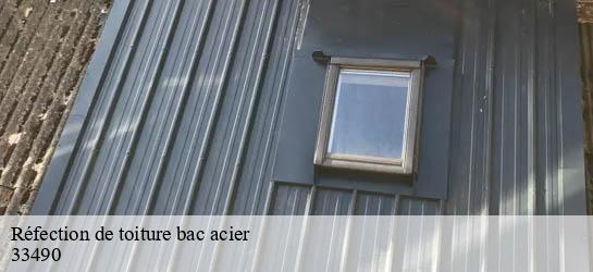 Réfection de toiture bac acier  33490