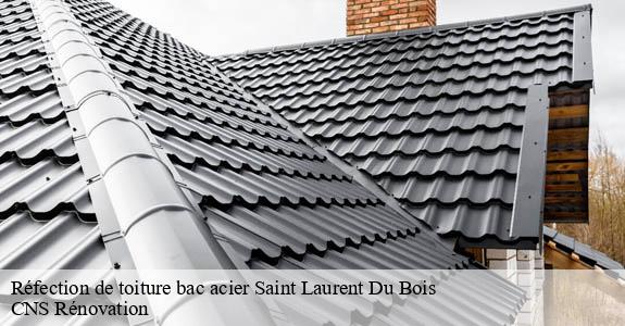 Réfection de toiture bac acier  saint-laurent-du-bois-33540 CNS Rénovation